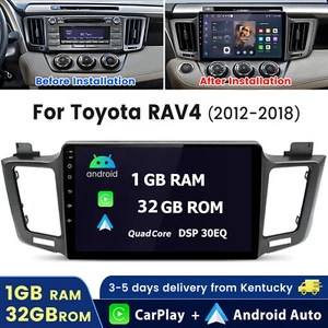 Android 13 Carplay 10" For Toyota RAV4 2012-18 Car Stereo Radio GPS Nav WiFi RDS - Picture 1 of 11