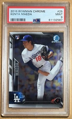 KENTA MAEDA RC PSA 9 2016 Bowman Chrome #25 Los Angeles Dodgers Foto 1 de 2