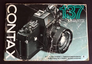 Original Contax 137 MD Quartz Camera User Manual - Excellent - Picture 1 of 5
