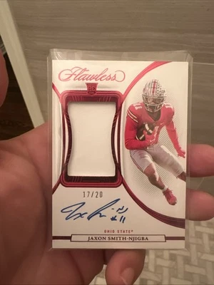 2023 Panini Flawless Collegiate RPA 17/20 Jaxon Smith- Njigba Color Match  - Image 1 of 4