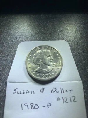 1980 P Susan B Anthony $1 One Dollar Coin Circulated But Nice (#1212) - Image 1 of 4