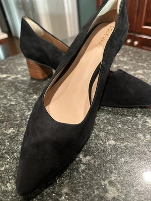 Zapatos de salón Cole Haan Grand 360 para mujer de gamuza negros tacón alto punta puntiaguda talla 8,5B Foto 1 de 4