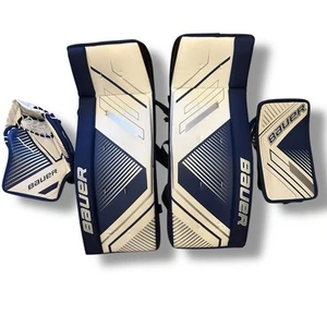 Bauer Performance Junior 27" Street Hockey Goalie Kit White/Blue 0613-9959 - Picture 1 of 20