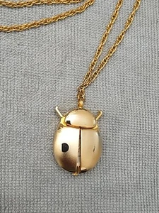 St Bernard Ladybug Necklace Watch ~ For Parts Or Repairs - Picture 1 of 9