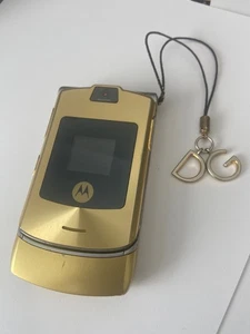 Motorola RAZR V3i Dolce & Gabbana Gold Limited Edition Phone with D & G Strap - Picture 1 of 4