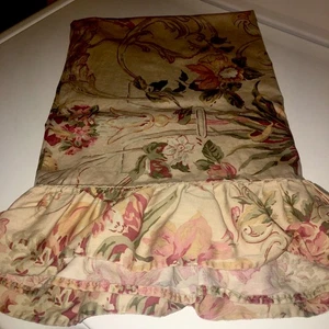 Vintage Ralph Lauren hellbraun Guinevere Blumen Standard Kissenbezug Schein Rüschen Rosen - Bild 1 von 7