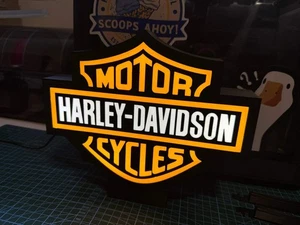 Harley-Davidson Motor Cycles Logo - LED Light up sign - USB Powered - Bild 1 von 3