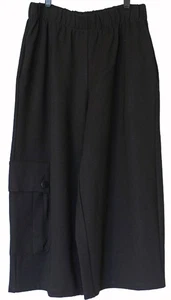 PANTALONES GAUCHOS PLANET BY Lauren g negros de buceo Talla (2) Nuevos $238 - Imagen 1 de 8