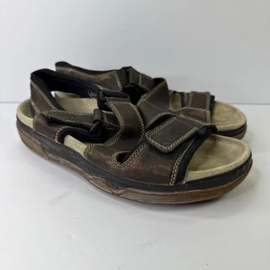 Doc Martens Men's Size 10 8B38 Leather Slide Fisherman Sandals Brown - Picture 1 of 13