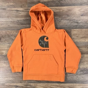 Carhartt Sudadera con Capucha Niños 5 Naranja Pullover Sudadera Exterior Caza - Imagen 1 de 7
