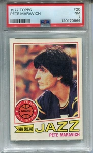 1977 Topps #20 Pete Maravich PSA 7 NM Utah Jazz - Foto 1 di 2