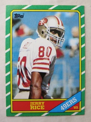 Tarjeta de novato 1986 Topps Football Jerry Rice #161 San Francisco 49ers Foto 1 de 4