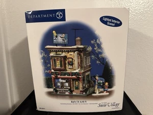 Retired Department 56 Snow Village Buds T.V. and Hi-Fi - 56.55612 Open Box - Picture 1 of 10