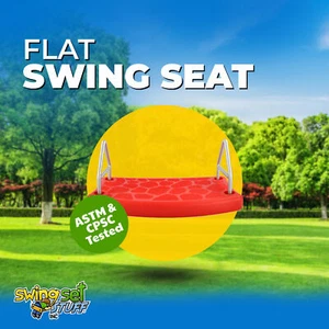 JUEGO DE COLUMPIOS ASIENTO PLANO ROJO parque infantil accesorio de servicio pesado niño 0127 - Imagen 1 de 12