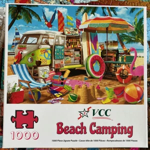 Beach Campng Puzzle by Rafael Trujillo - VCC 1000 Pieces - Picture 1 of 5