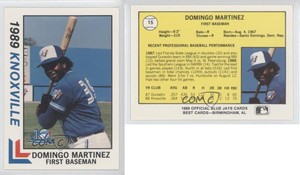 1989 Best Knoxville Blue Jays Domingo Martinez #15
