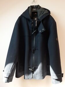Timberland - Men's 3XL Navy Woollen Winter Coat With Hood And Lining