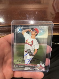 Scott Hurst 2017 Bowman Chrome BDC-126 St Louis Cardinals Auto