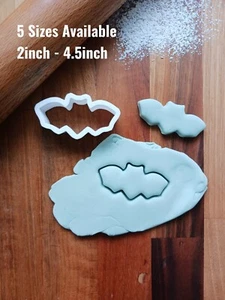 Bat Cookie Cutter Halloween Dough Pastry Simple Batty Cupcake Topper Bat Fondant - Picture 1 of 2
