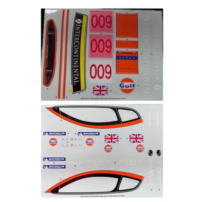 Hoja de calcomanías de patrocinadores 1:8 Aston Martin Racing DBR9 LM 2008 pegatina Kyosho Foto 1 de 4