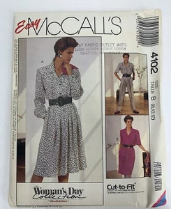 McCALL'S Easy 4102 modello da cucire taglia B 8, 10,12 abito da missa NON TAGLIATO, tuta - Foto 1 di 12