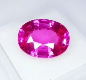Certified Natural Pink Sapphire 18 Ct Loose Gemstone Oval Ceylon Gems G17 - Picture 1 of 13