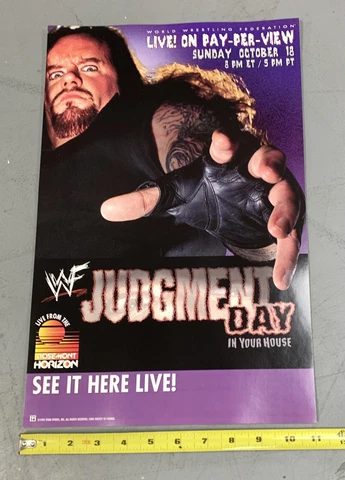 10/18/98 WWF Judgment Day Poster - 17x11 - Kane The Undertaker The Rock +++ Cover