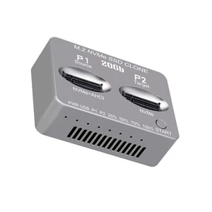 Dual-Bay M.2 NVME SSD Clone Gen2X2 20Gbps External Hard Disk Box for Mac Pro - Afbeelding 1 van 11
