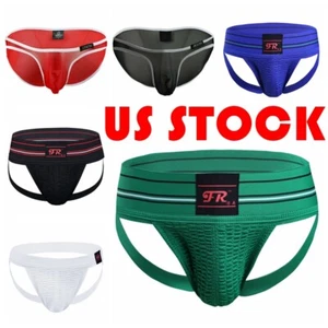 US Mens Soft Jock Strap Athletic Supporter Classic-Style Sport Briefs Jockstrap - Picture 1 of 50