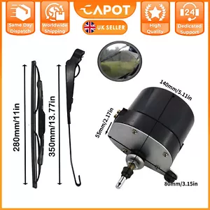 Motor limpiaparabrisas universal de 12 V con brazo y cuchilla para tractor Willys Jeep - Imagen 1 de 10