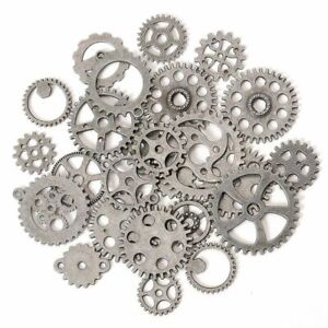 50-100g Metal Gears Pendant Steampunk Cogs Mixed Charms DIY Jewelry Making Parts
