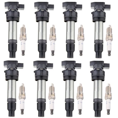 8 bobinas de encendido + 8 bujías para Cadillac XLR 2004-2009 4,4 L 4,6 L UF564 Foto 1 de 4