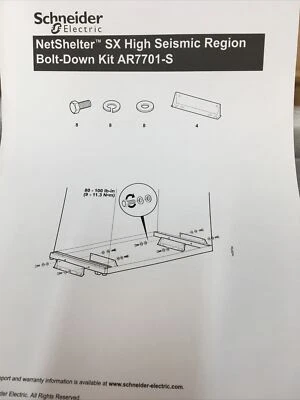 AR7701-S  Net Shelter Sx Seismic Bolt Down Kit - Image 1 of 4