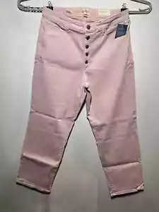 Women's Plus Size High-Rise Straight Cropped Jeans - Universal Thread Pink 16W - Picture 1 of 2