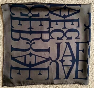 VINTAGE 80er JAEGER ENGLISCHES SEIDENTUCH HANDGESÄUMT - Bild 1 von 5