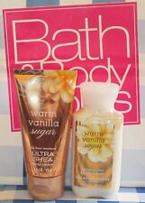 Bath & Body Works 'WARM VANILLA SUGAR' Lotion &Cream Travel Size 