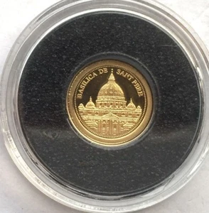Andorra 2008 Basilca De Sant Pere 1 Diner Gold Coin,Proof - Picture 1 of 2
