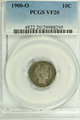 1900-O Barber Dime : PCGS VF20 - Image 1 of 4