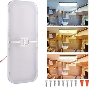 Plafoniera Led 12V per Camper, Dimmerabile 15W, 204 Leds, 3 Colori, Luci Da Tett - Foto 1 di 12