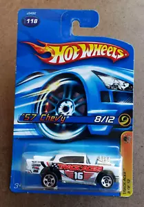 2006 Hot Wheels '57 CHEVY BEL AIR White #118 Track Aces Series #8/12 10-SP 1:64 - Picture 1 of 15