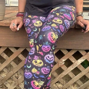 Women's High Waist Leggings with Two Side Pockets , Halloween Legging Pants - Picture 1 of 2