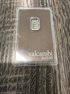 Valcambi Suisse 1 Gram .9995 Assay Card Platinum Bar - Picture 1 of 2