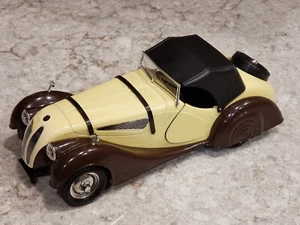 Polistil 1/16 Diecast & Plastic BMW 328 Roadster Tan & Brown Black Top - Loose - Picture 1 of 7