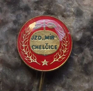 JZD Czech Agricultural Collective Farming Union Chelcice Apple Farm Pin Badge  - Picture 1 of 2