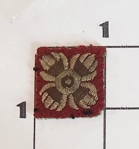 Red Pip Cloth Vintage Canada Canadian Military Rank Sew On Patch - Picture 1 of 1