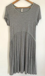 My Beloved Women Gray Short Sleeve Pullover Rayon Stretch Dress Size L - Picture 1 of 3
