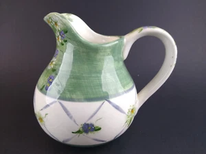 Vintage Creamer Green Garden Daisy Floral Kathy Hatch Collection - Picture 1 of 9