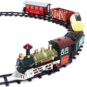 Battery Operated Toy Train With Light & Sound Around Christmas Tree Track Set - Picture 1 of 7