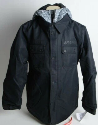 2021 NWT YOUTH VOLCOM NEOLITHIC INSULATED JACKET $170 M Black standard fit - Image 1 of 4