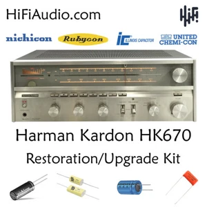 Harman Kardon HK670 receiver restoration kit upgrade recap rebuild capacitor - Picture 1 of 7
